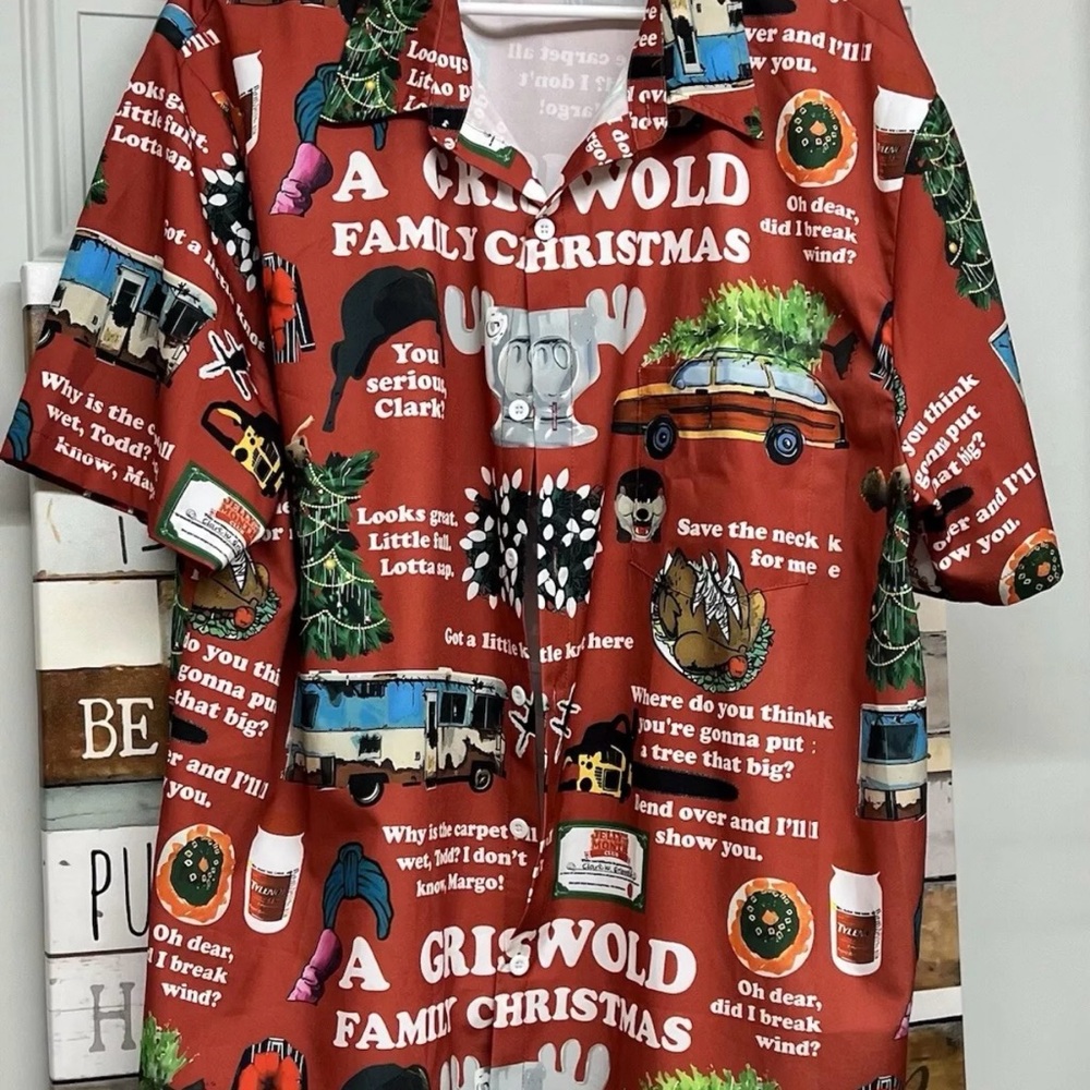 Christmas Vacation Griswold Family Button Down Shirt 2X XXL